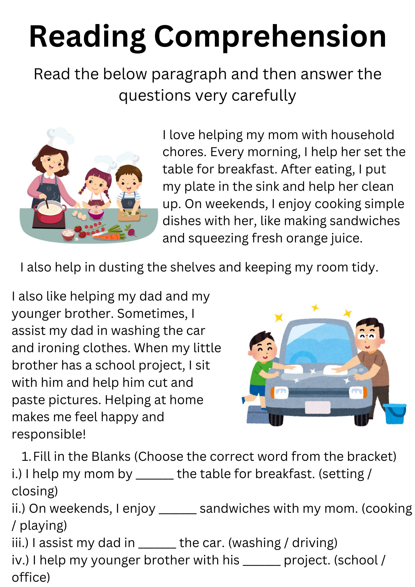 Reading Comprehension - Helping parents